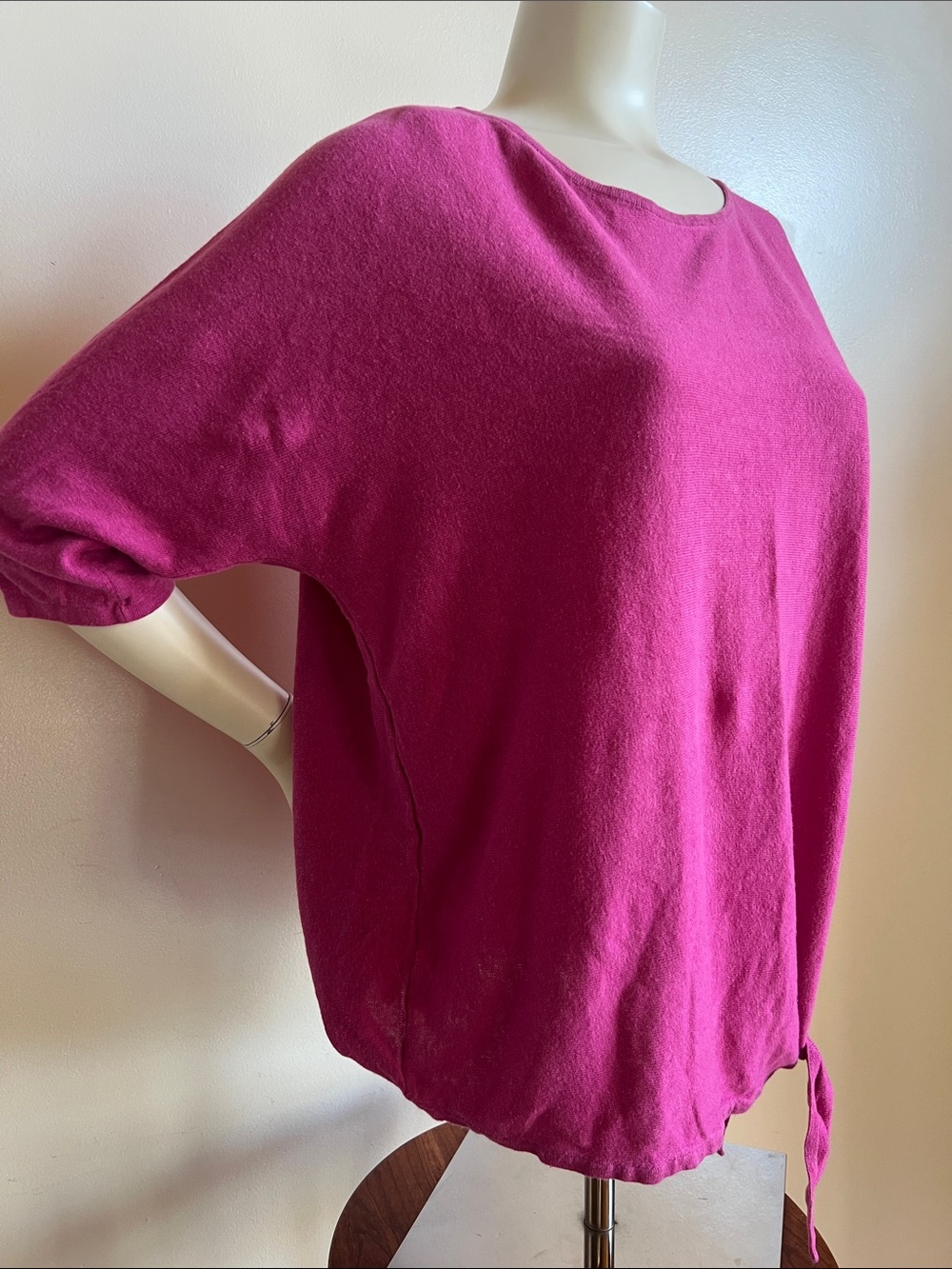 J. Jill linen Magenta Tie-Hem Tunic - Picture 3 of 6